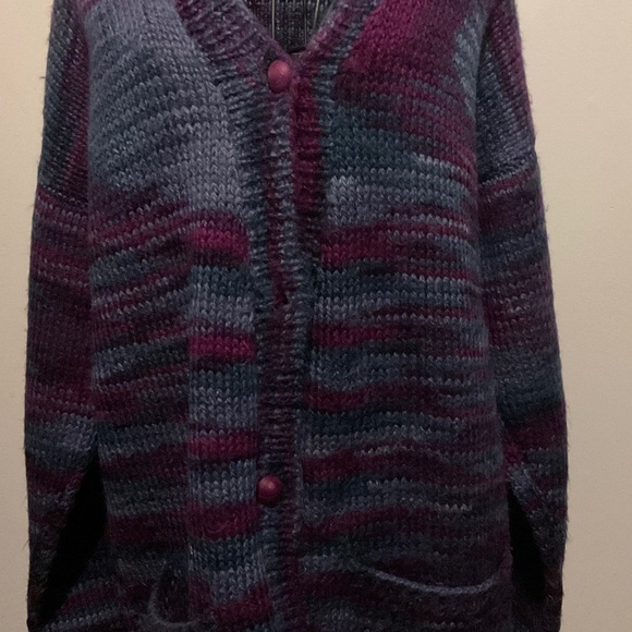 HANDKNITTED   button up  CARDIGAN  ,, - Picture 1 of 12
